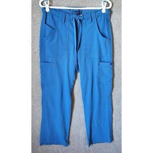 Koi Sapphire Womens Elastic Waist Pull On Cargo Scrub Pants Blue Style 715 Sz XS